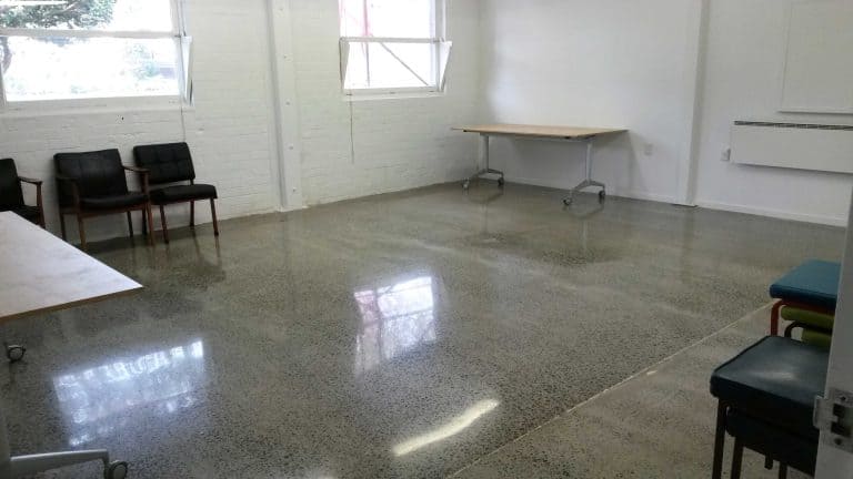 Polished concrete floor